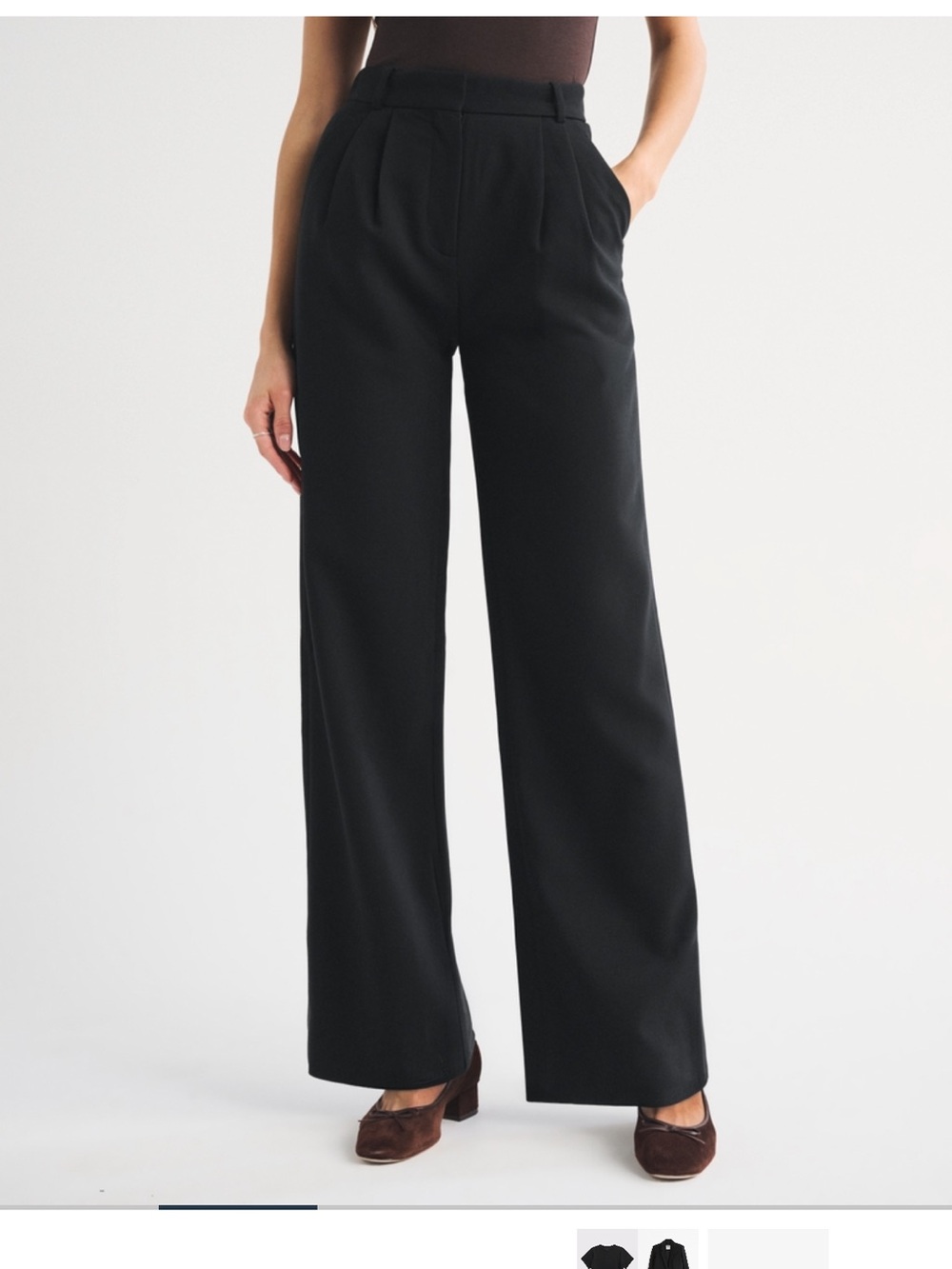 Abercrombie & Fitch Curve Love Sloane Tailored Wide Leg Pant